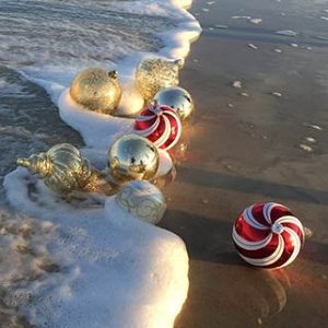 Christmas Balls on Beach